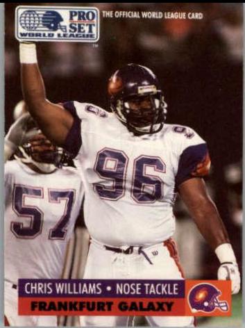 Chris Williams #67 1991 Pro Set Wlaf Football