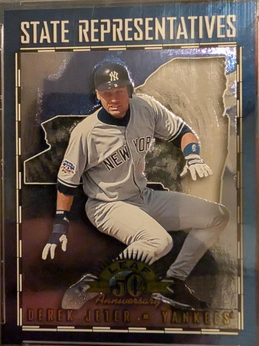 Derek Jeter #18 Baseball Cards 1998 Leaf State Representatives