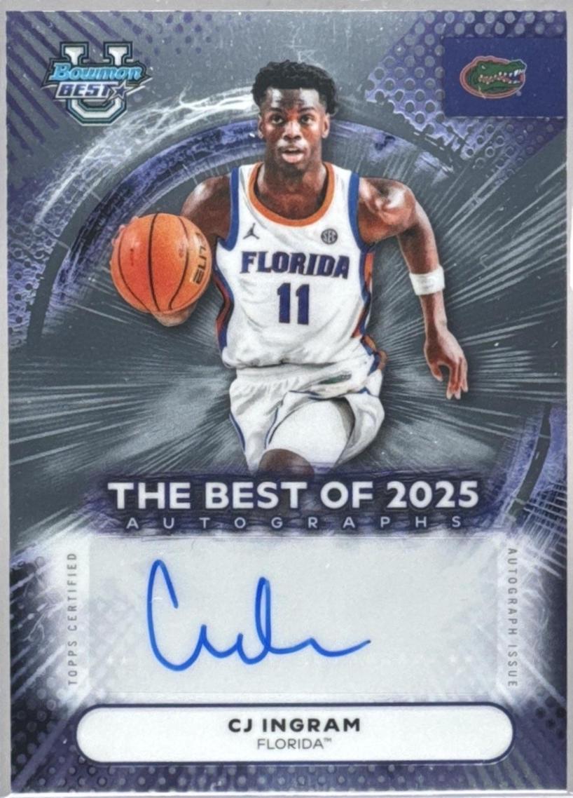 CJ Ingram #BA-CI 2025-26 Bowman University Best Basketball The Best of 2025 Autographs