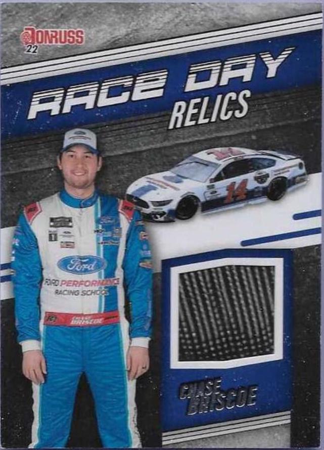 Chase Briscoe #RDR-CB Racing Cards 2022 Panini Donruss Nascar Race Day Relics