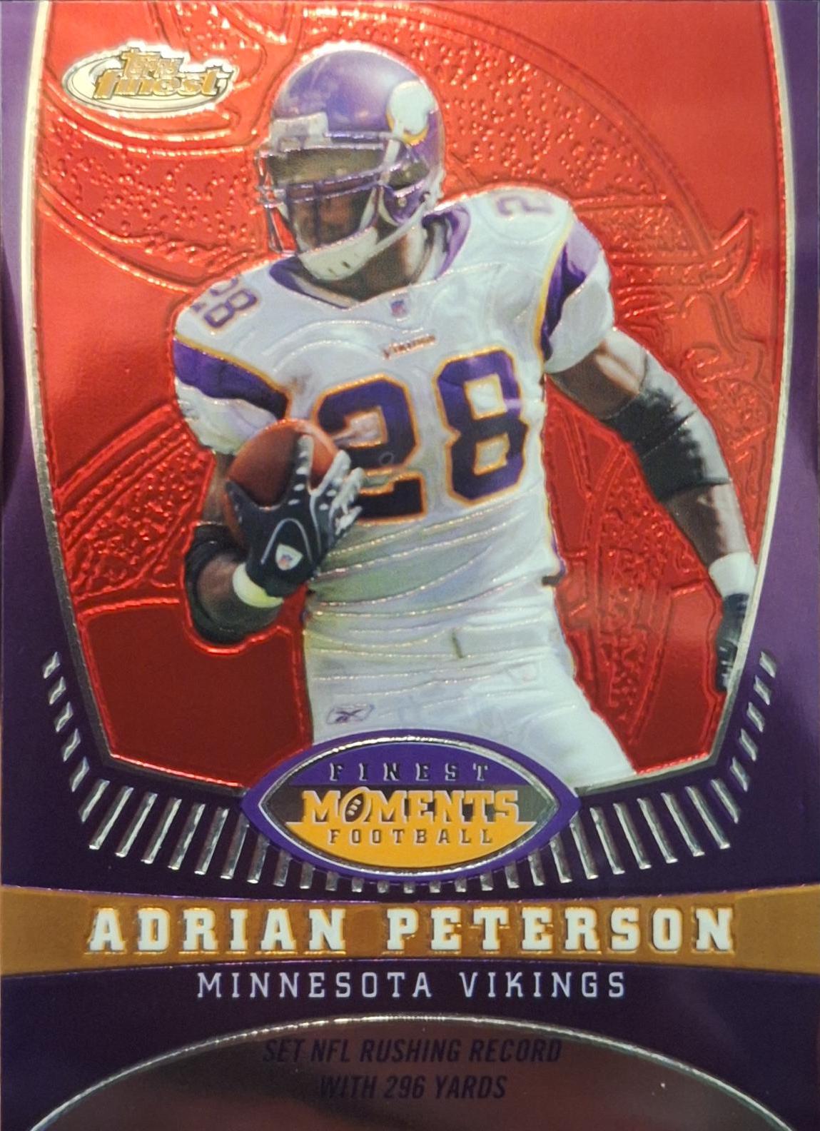 Adrian Peterson #AP4 Football Cards 2008 Topps Finest Adrian Peterson Moments