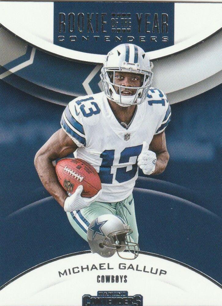 Michael Gallup Football Cards 2018 Panini Contenders Rookie of the Year