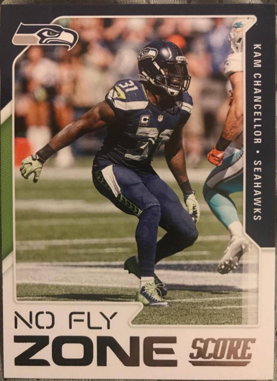 Kam Chancellor #10 Football Cards 2017 Panini Score No Fly Zone