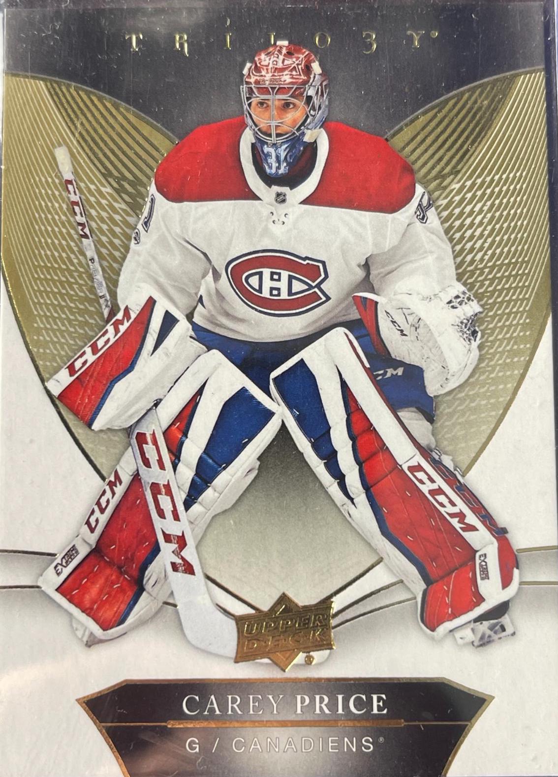 Carey Price #29 Hockey Cards 2018 Upper Deck Trilogy
