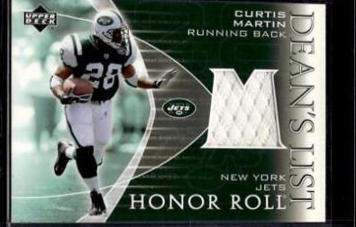 Curtis Martin #DL-CU Football Cards 2003 Upper Deck Honor Roll Dean's List Jersey