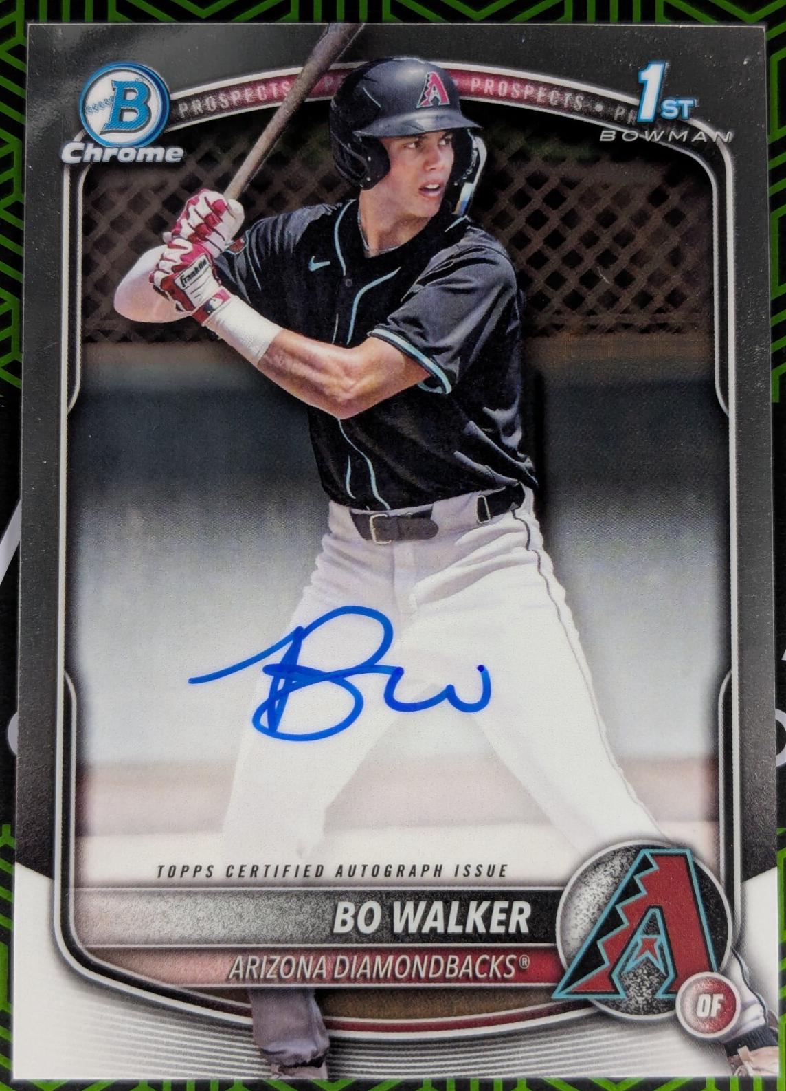 Bo Walker #CPA-BWA Baseball Cards 2025 Bowman Chrome Prospect Autograph