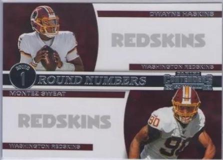 Dwayne Haskins / Montez Sweat #RN-HS Football Cards 2019 Panini Contenders Round Numbers