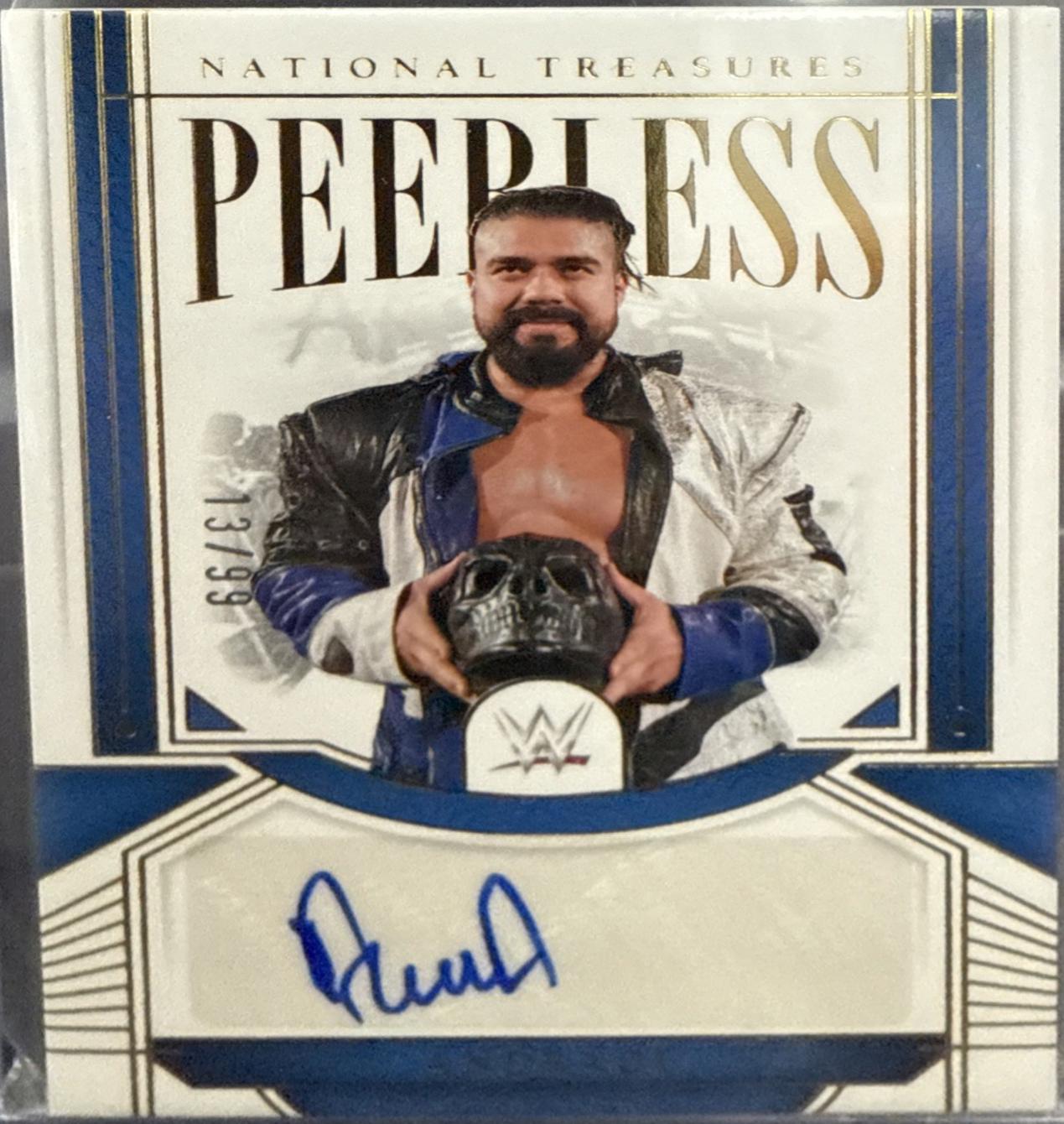 Andrade #40 Wrestling Cards 2024 Panini National Treasures WWE Peerless Signature