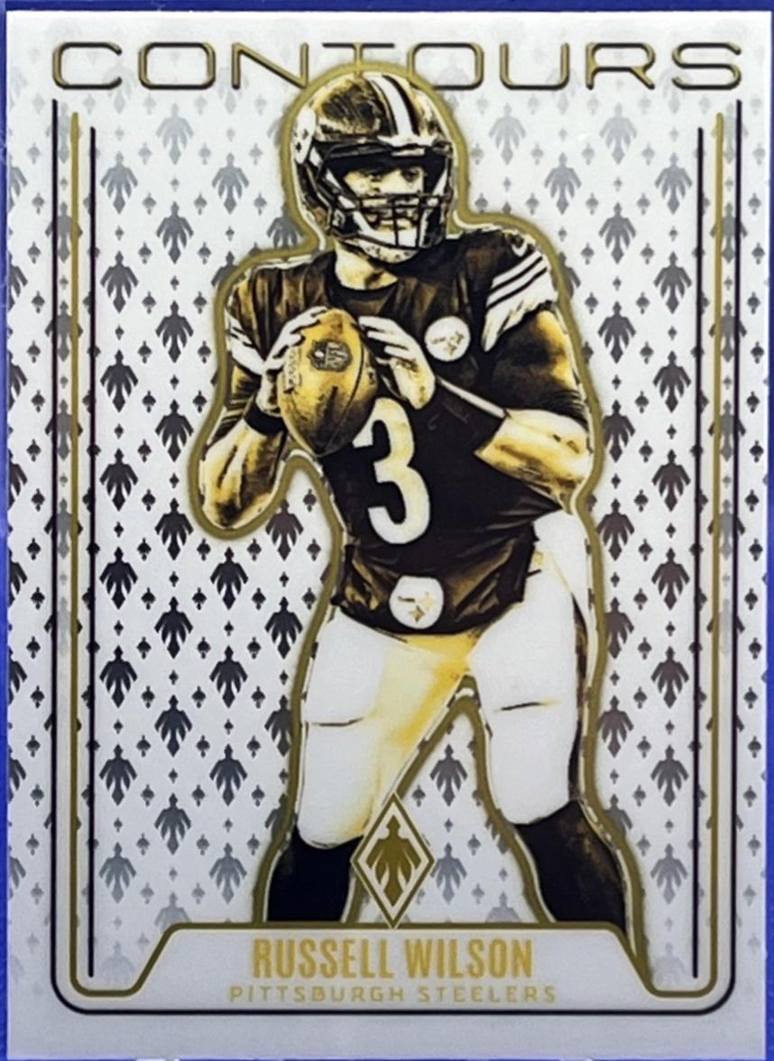 Russell Wilson #CON-RWN Football Cards 2024 Panini Phoenix Contours