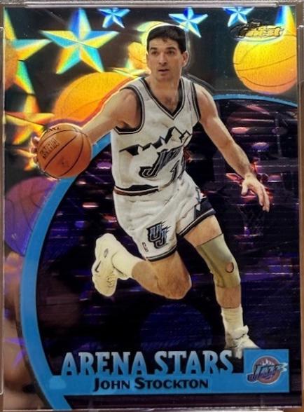 John Stockton #AS4 Basketball Cards 1998 Finest Arena Stars