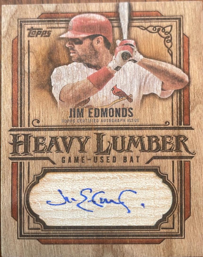Jim Edmonds #HLARU-JE 2025 Topps Update Heavy Lumber Autographed Relics Baseball