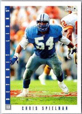 Chris Spielman #104 Football Cards 1993 Panini Score