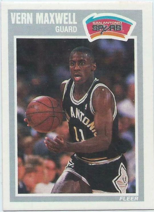 Vern Maxwell #144 Basketball Cards 1989 Fleer