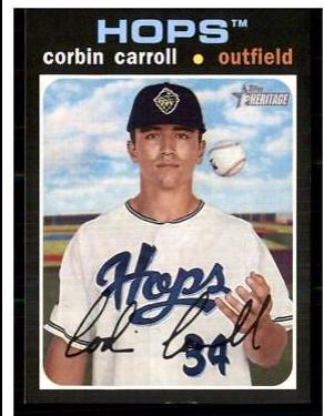 Corbin Carroll #54 Baseball Cards 2020 Topps Heritage Minor League
