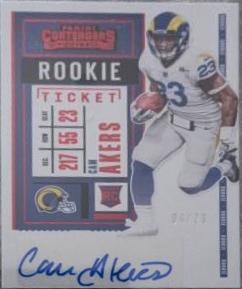 Cam Akers #6 Football Cards 2023 Panini Contenders Autograph