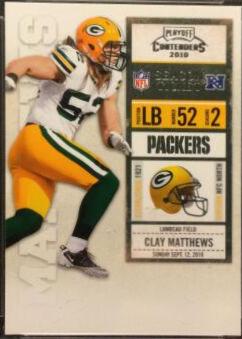Clay Matthews #35 Football Cards 2010 Playoff Contenders