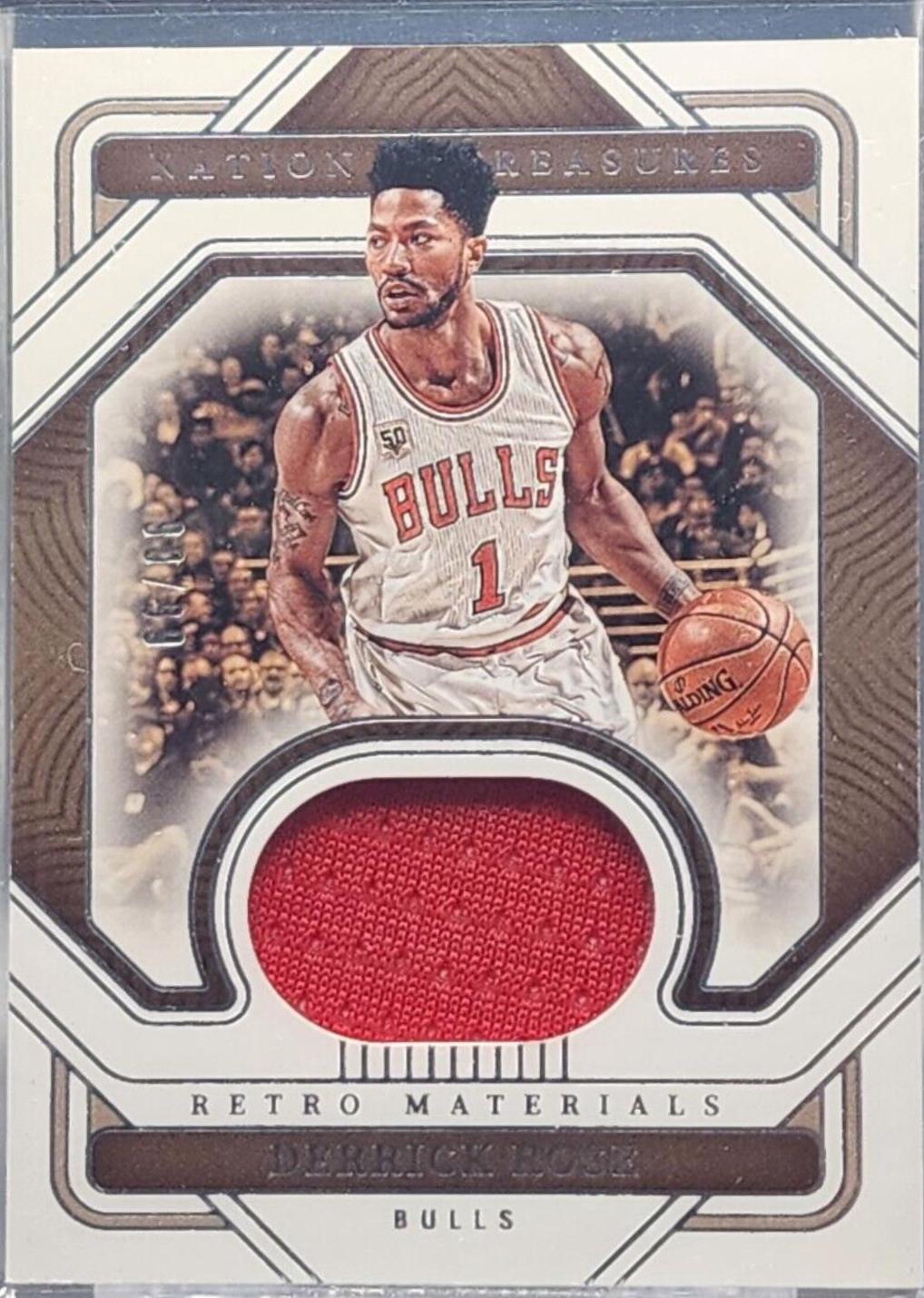 Derrick Rose #RM-DRS Basketball Cards 2022 Panini National Treasures Retro Materials