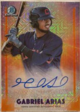 Gabriel Arias #DGA-GA 2021 Bowman Chrome Mega Box Mojo Dawn Of Glory Autographs Baseball