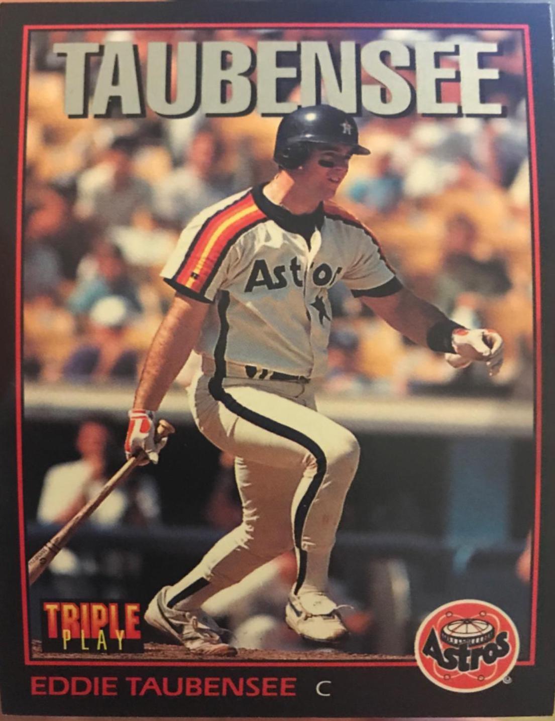 Eddie Taubensee #17 Baseball Cards 1993 Panini Donruss Triple Play