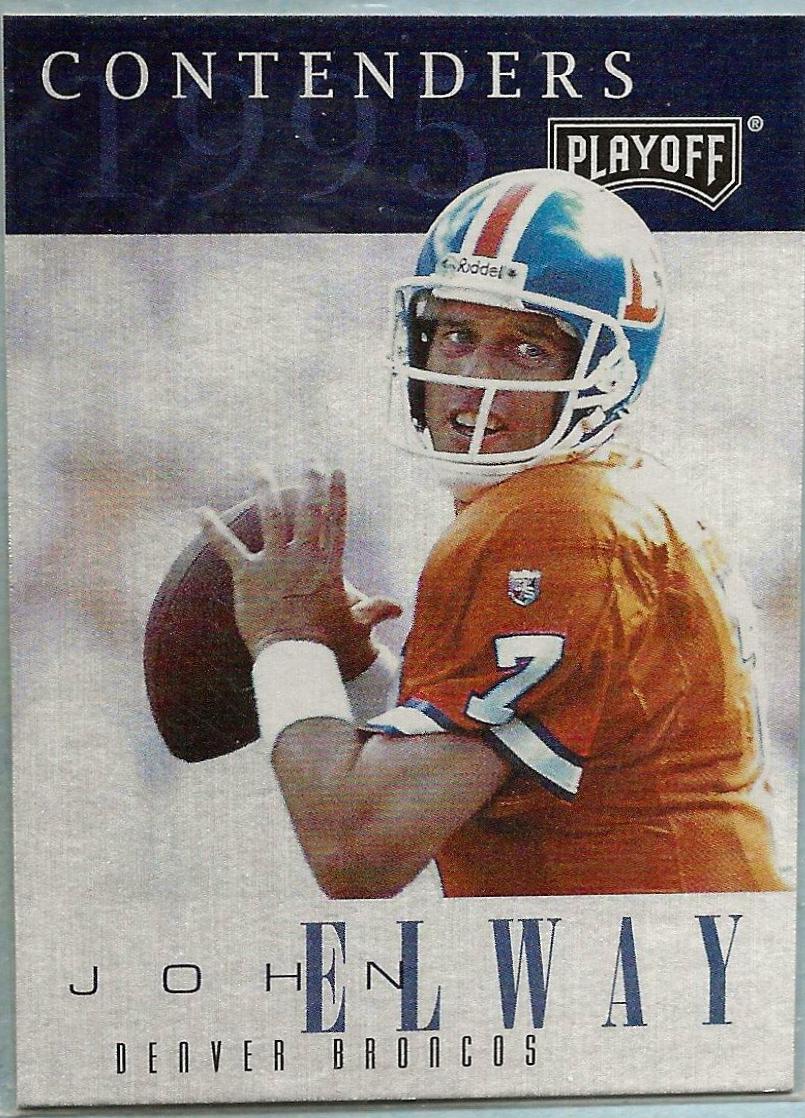 John Elway #7 Football Cards 1995 Playoff Contenders