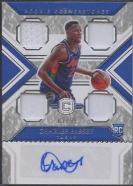 Charles Bassey #RCO-CBS Basketball Cards 2021 Panini Chronicles Rookie Cornerstones Autographs