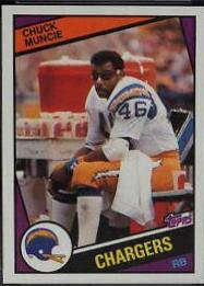 Chuck Muncie #183 Football Cards 1984 Topps