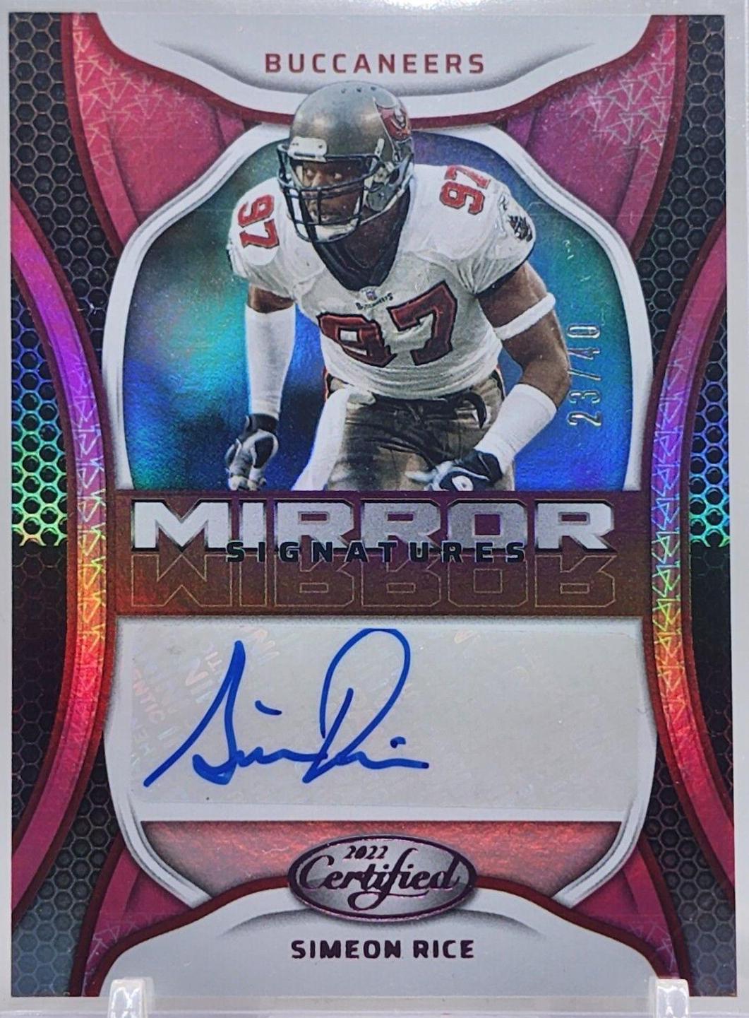 Simeon Rice [Pink] #MS-SR Prices | 2022 Panini Certified Mirror ...