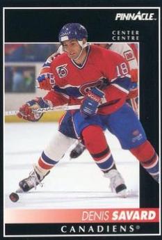 Denis Savard #61 Hockey Cards 1992 Pinnacle Canadian