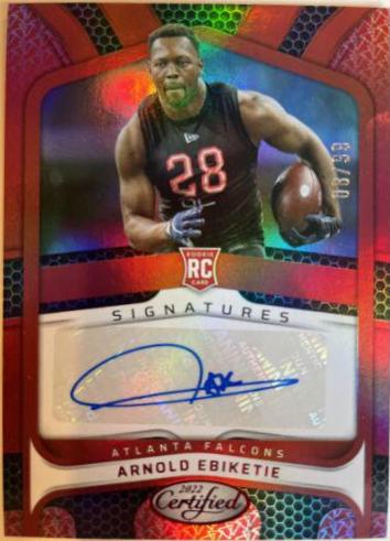 Arnold Ebiketie #RS-AE Football Cards 2022 Panini Certified Rookie Signatures