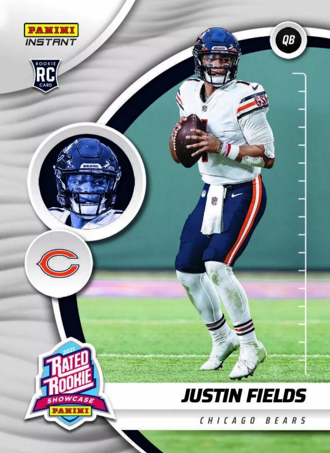 Justin Fields #RS8 Football Cards 2021 Panini Instant Rated Rookie