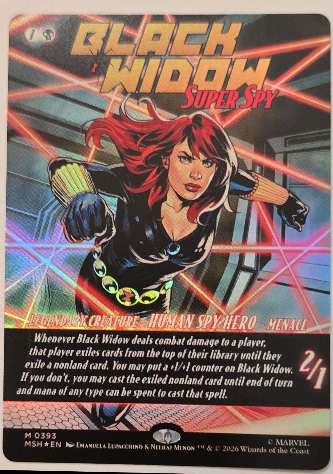 Black Widow, Super Spy [Borderless Foil] #393 Prices | Magic