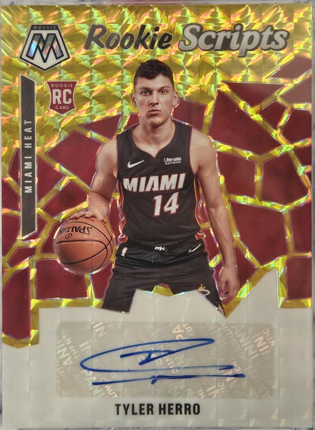 Tyler Herro #RS-THR Basketball Cards 2019 Panini Mosaic Rookie Scripts