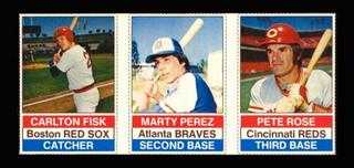 Carlton Fisk, Marty Perez, Pete Rose