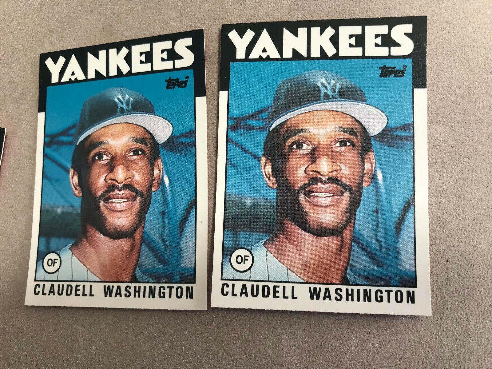 Claudell Washington #122T Baseball Cards 1986 Topps Traded