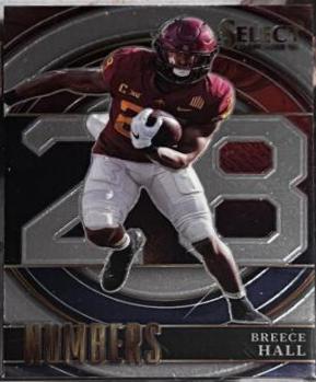 Breece Hall #SNBH Football Cards 2022 Panini Select Draft Picks Numbers