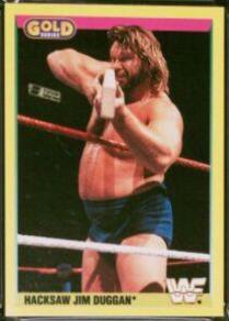 Hacksaw Jim Duggan #46 Wrestling Cards 1992 Merlin WWF Gold Series 2