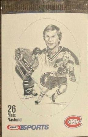 Mats Naslund Hockey Cards 1986 Kraft Drawings
