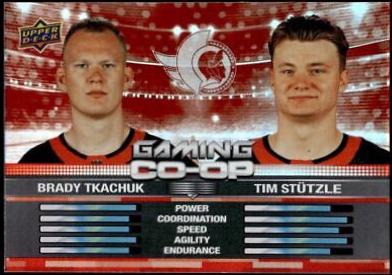Brady Tkachuk / Tim Stutzle #CGO-12 Hockey Cards 2024 Upper Deck Gaming Co-Op