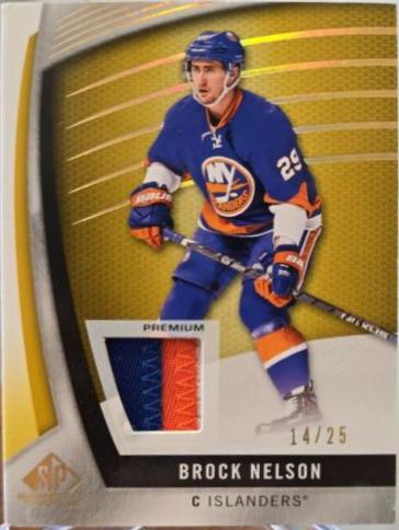 Brock nelson #26 Hockey Cards 2017 SP Game Used