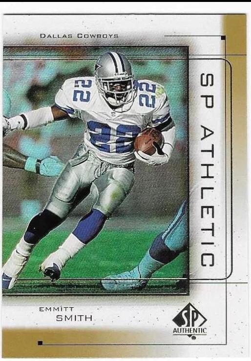 Emmitt Smith #A9 Football Cards 1999 SP Authentic Athletic