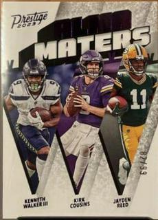 Jayden Reed, Kenneth Walker III, Kirk Cousins