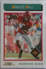 Breece Hall [Red] #TB5 Football Cards 2022 Panini Score 1992 Throwback Rookie Prices