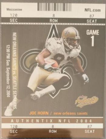 Joe Horn #62 2004 Fleer Authentix Football
