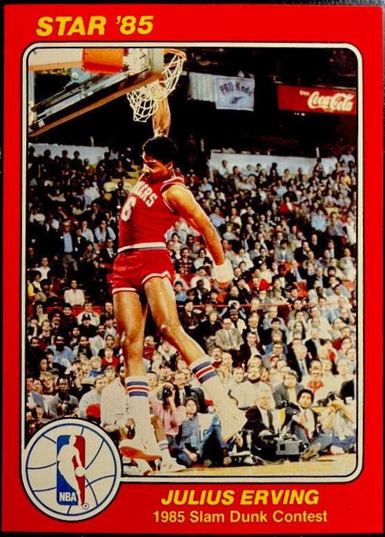Julius Erving #3 Basketball Cards 1985 Star