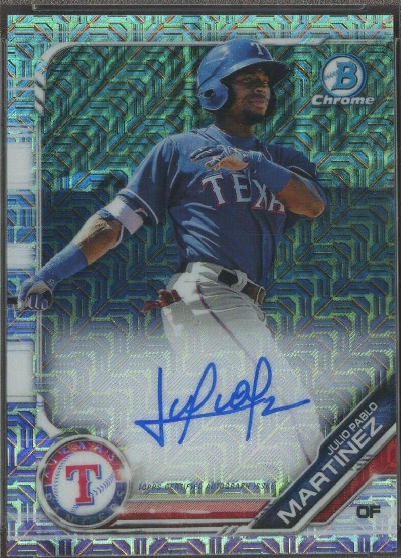 Julio Pablo Martinez #JPM Baseball Cards 2019 Bowman Mega Box Chrome Autographs