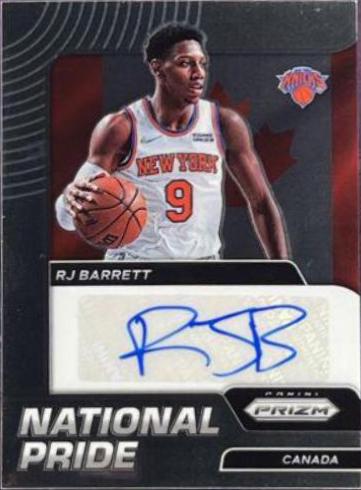RJ Barrett #NPS-RJB Basketball Cards 2021 Panini Chronicles National Pride Signatures