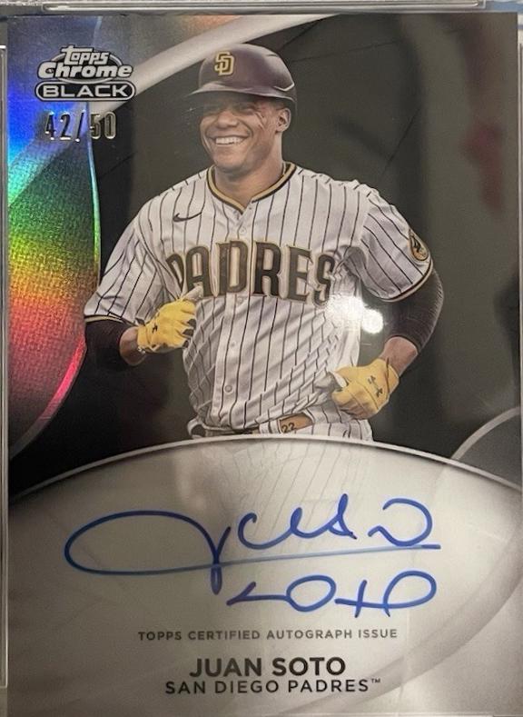 Juan Soto #CPA-JS Baseball Cards 2024 Topps Chrome Black Ivory Autograph