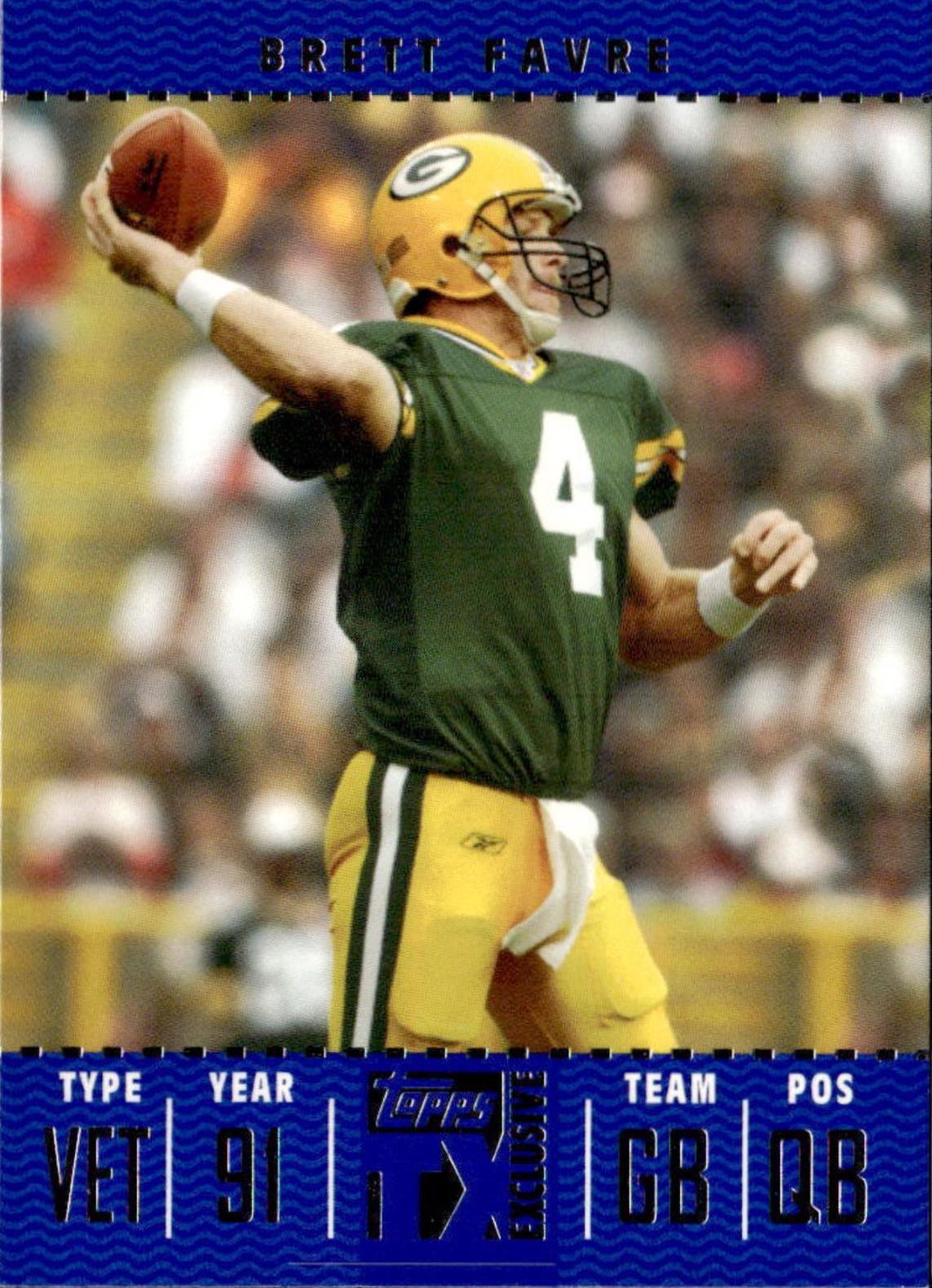 Brett Favre #9 Football Cards 2007 Topps TX Exclusive