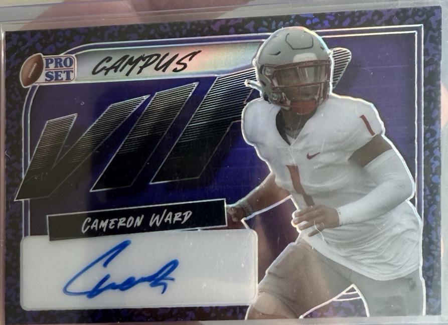 Cameron Ward #VIP-CW1 Football Cards 2023 Pro Set Metal Campus VIP Autograph
