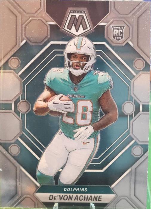 De'Von Achane #312 Football Cards 2023 Panini Mosaic
